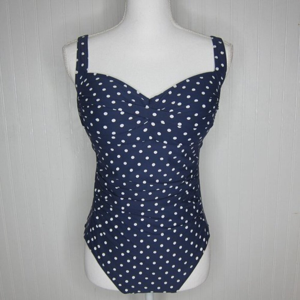 Bond-Eye Polka Dot Multi Fit Cup Swimsuit Size US 10